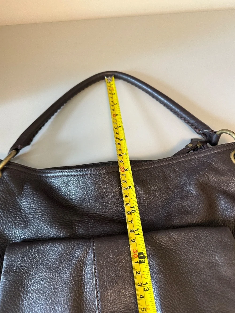 Hobo Brown Leather Shoulder Bag